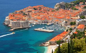 Vista a�rea de la costa de Dubrovnik