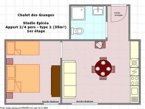 Apartamento R�sidence Chalet Des Granges