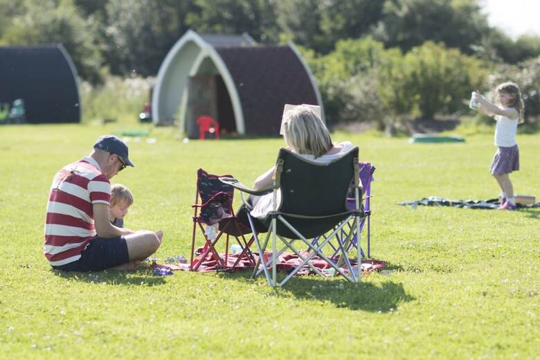 Cabana Camping Pod Near Lake - Campsite.