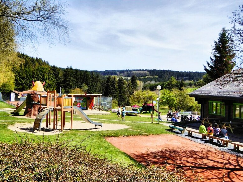 Beautiful Chalet On A Camping, With Different Terraces And A Beautiful View