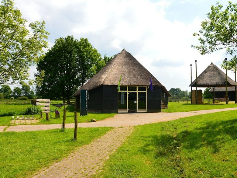 A Detached Bungalow With Outdoor Fireplace, Covered Terrace And Pond In A Forest Plot