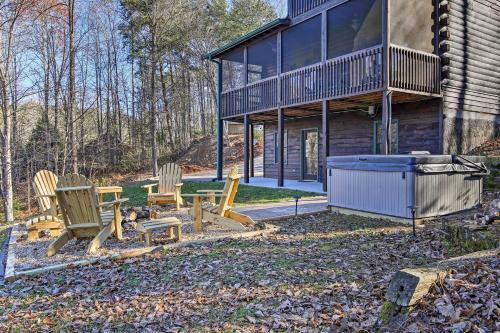 Deer Park Cabin! Blue Ridge Home With Hot Tub And Views