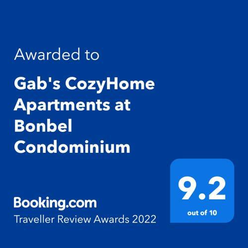 Gab's Cozyhome Apartments At Bonbel Condominium