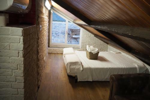 Tiny And Cute Apartment In The Roof Touching Border