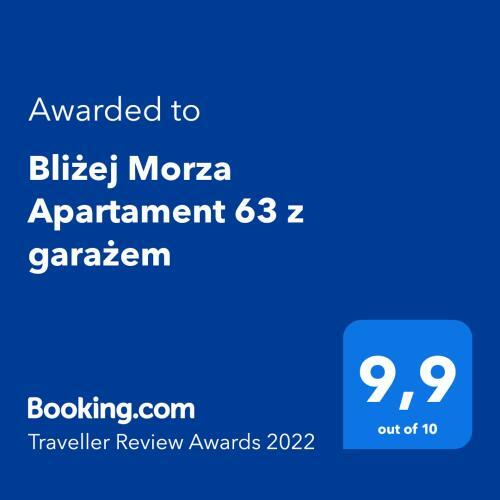 Bli?ej Morza Apartament 63 Z Gara?em