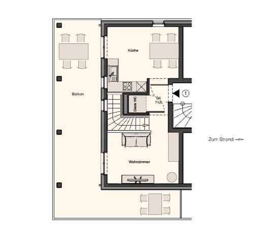 Apartamento View 91 Ferienwohnung D�nenblick App 1