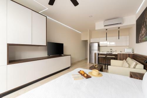 Apartamento Charming Studio With Incredible Terrace Rooftop Pool In Aldea Zama