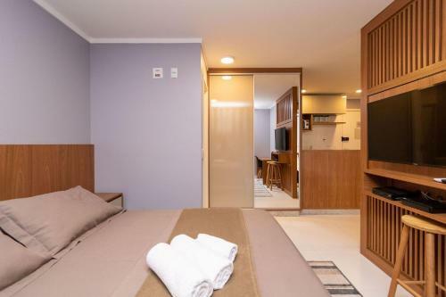 Apartamento Wb2804 Studio Decorado Com Vista Para O Parque Vaca Brava