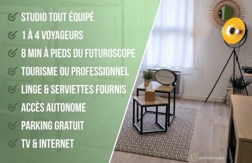 Apartamento Studio �quip� 1/4 Pers Futuroscope (8 Min � Pieds)