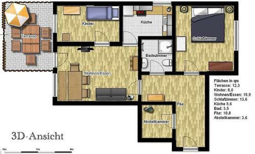 Apartamento Ferienwohnung Bunte Kuh Wangerooge