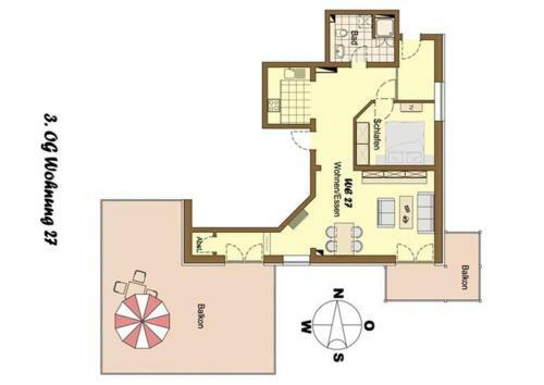Apartamento Weitsicht (Penthouse Strandresidenz Nr. 27)