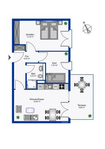 Apartamento Wohnen Am S�dstrand - Ferienwohnung 0 4