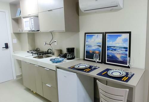 Apartamento Flat Azul Milore Em Cabo Branco