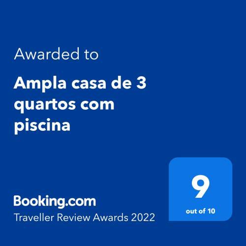 Ampla Casa De 3 Quartos Com Piscina