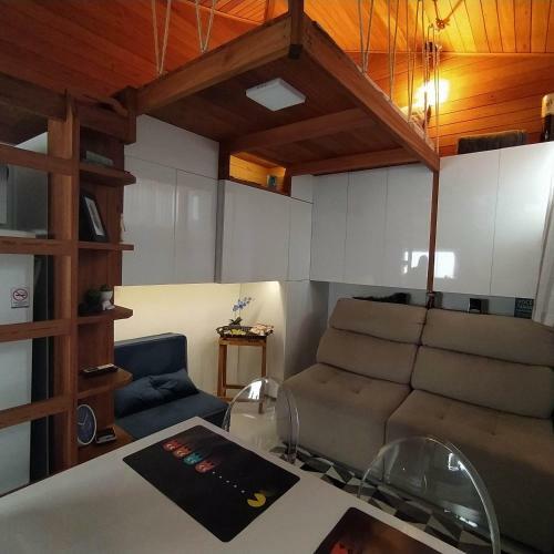 Apartamento Loft Encantador D - 8 Km de Floripa
