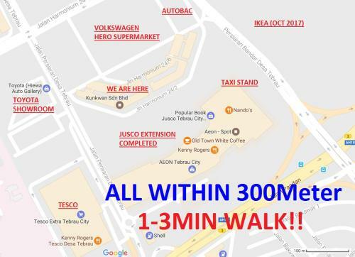Apartamentos Best Walkable Location ** Desa Tebrau Johor Bahru