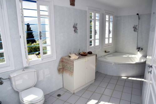 Traditional Cycladic House With View In Andros