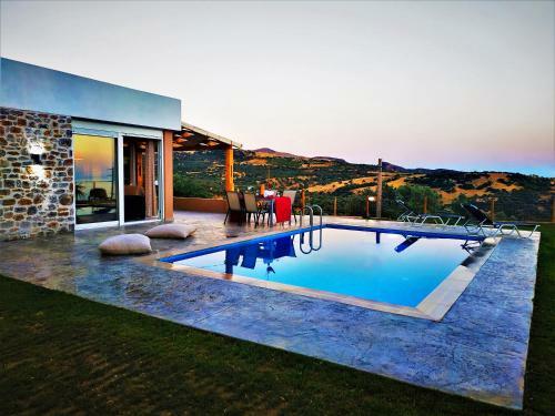Villa Michael Triopetra Private Villa, Private Swimming Pool, Garden, Panoramic Sunset