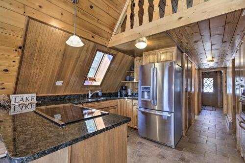 Lakefront Butternut A-frame Cabin - Swim Dock