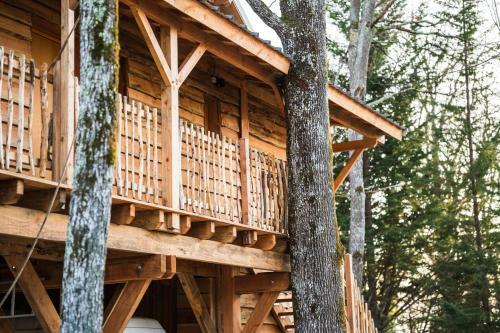 Charmante Cabane Dans Les Arbres Avec Jacuzzi Et Sauna