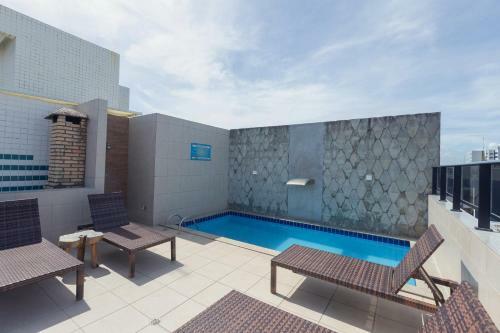 Apartamento Flat Quarto E Sala C/ Vista Mar Espetacular