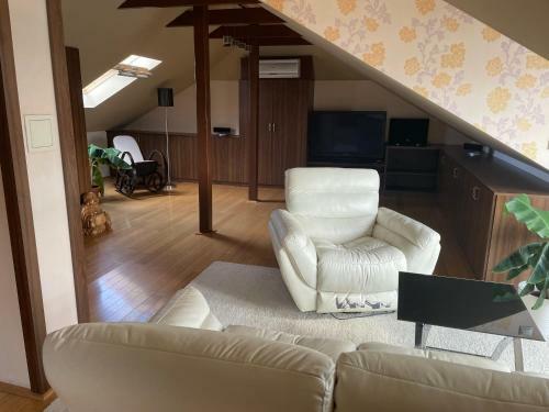 Modern Attic Apartment In Centre, 140m2, With Terrace