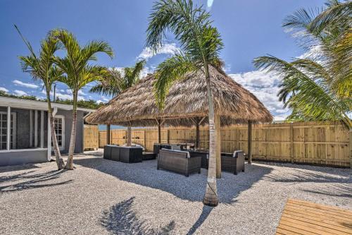 Palm City Canalfront Home With Tiki Hut And Dock!
