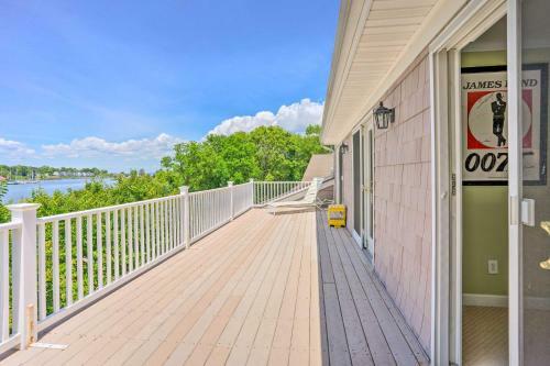 Elegant Waterfront Home With Bar, Deck And Views!