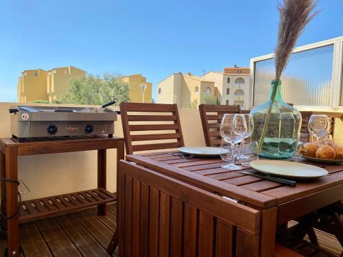 Apartamento Terrasse Vue Mer 2 Pi�ces � Leucate Avec Piscine