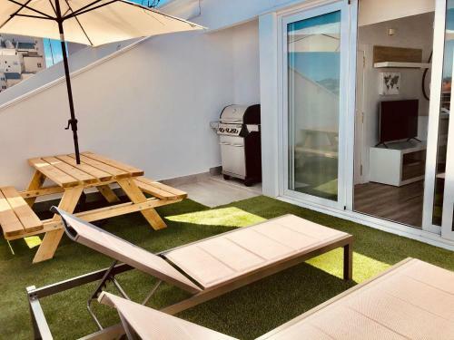 Apartamento Con Terraza, Barbacoa Y Vistas Al Mar