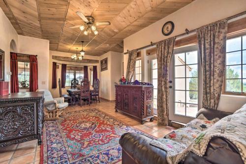 Ornate Santa Fe Adobe Home With Gazebo And Patio!