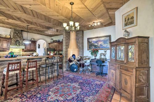 Ornate Santa Fe Adobe Home With Gazebo And Patio!