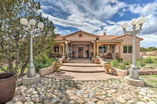 Ornate Santa Fe Adobe Home With Gazebo And Patio!