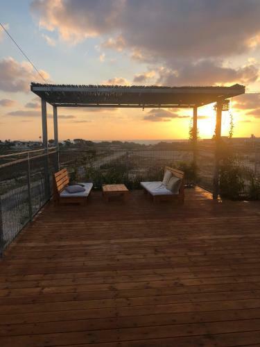 Rooftop Camping, In Front The Mediterranean Sea, Facing The Carmel Mounts