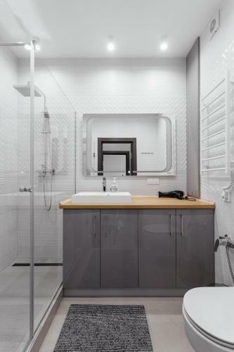 White Apartment In 12 Floor