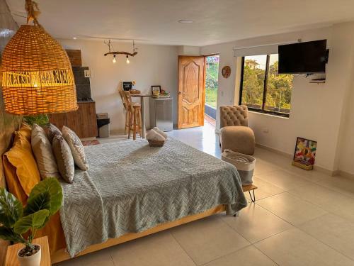 Apartamento Caba�as Con Jacuzzi Y Chimenea - Casa Floral, Marinilla