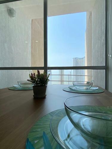 Apartamento Lindo Apto Vista Al Mar,central Y Piscina Rooftop