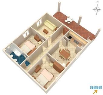 Apartments With A Parking Space Mrljane, Pasman - 8498