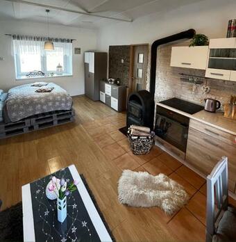 �tuln� Span� Na Palet�ch Ve Venkovsk� Chaloupce