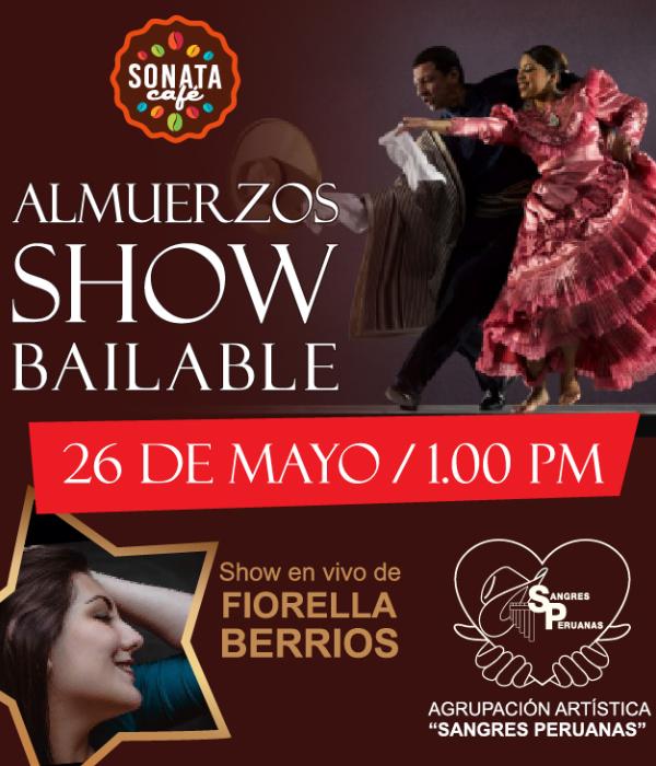 Show Bailable + Almuerzo en Sonata Café