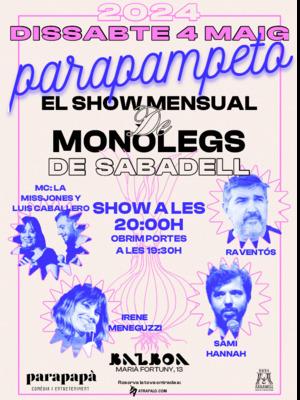 Parapampeto - Parapariures - El show mensual de monólogos (stand-up)
